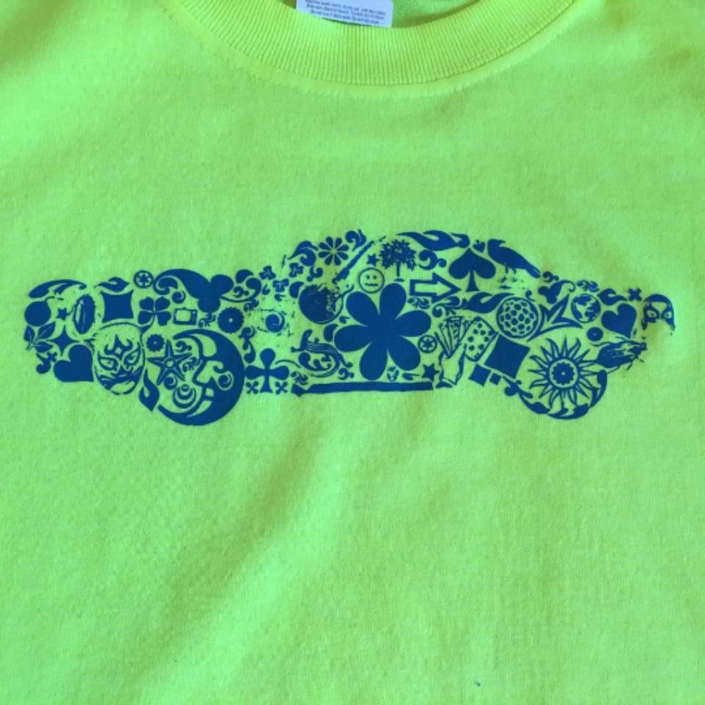 Kid's T Shirt Car Collage Child's Children's Youth XL Yellow Anvil NWOT NEW